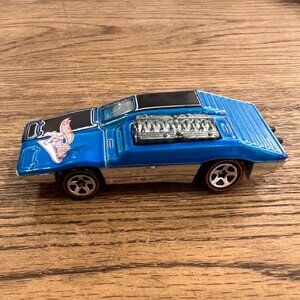 Vintage 1970 Hot Wheels Redline Side Kick Diecast Car Blue Mattel